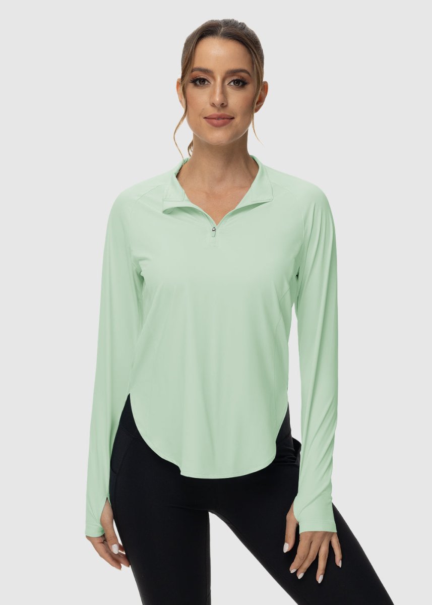 Women's Quarter Zip Sun Protection Garment - TBMPOY