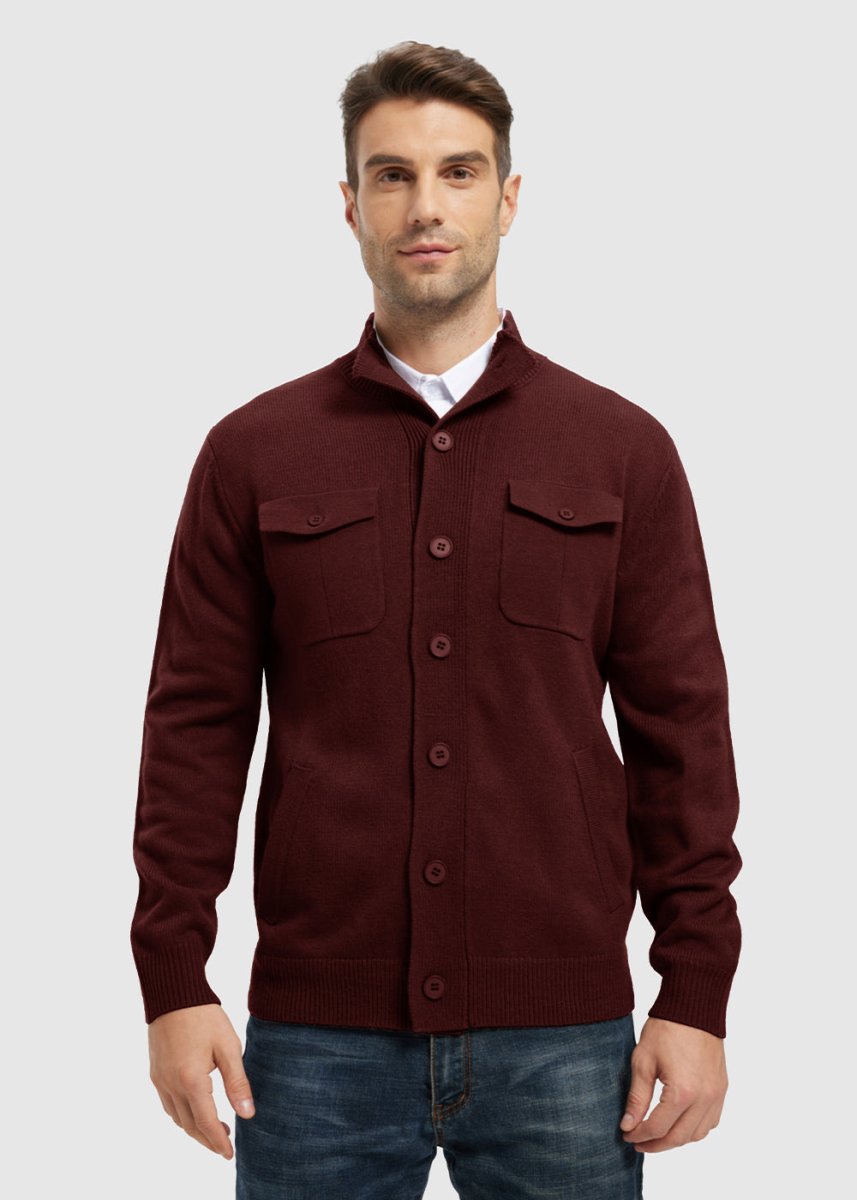 Men's Casual Button Cardigan Sweater - TBMPOY