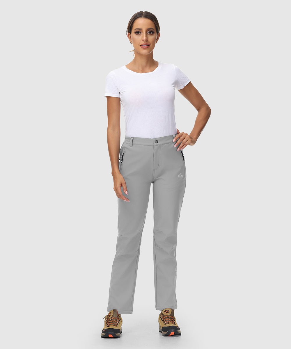 Women's Water Resistant Softshell Fleece Pants - TBMPOY