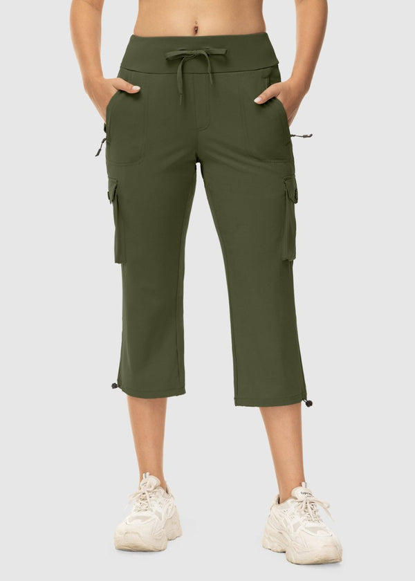 Women's Outdoor Hiking Cargo Pockets Athletic Pants - TBMPOY