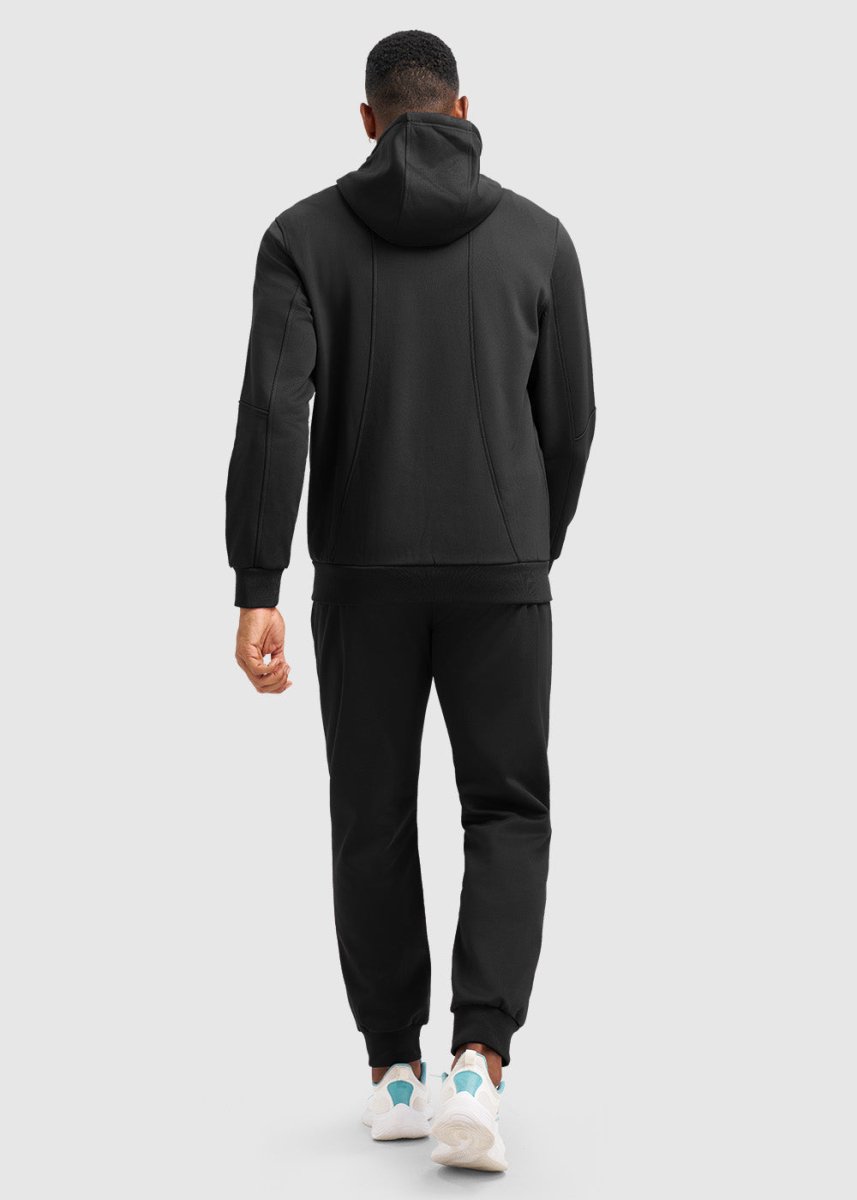 Men's Jogging Workout Gym Warm Up Suits With Hood - TBMPOY