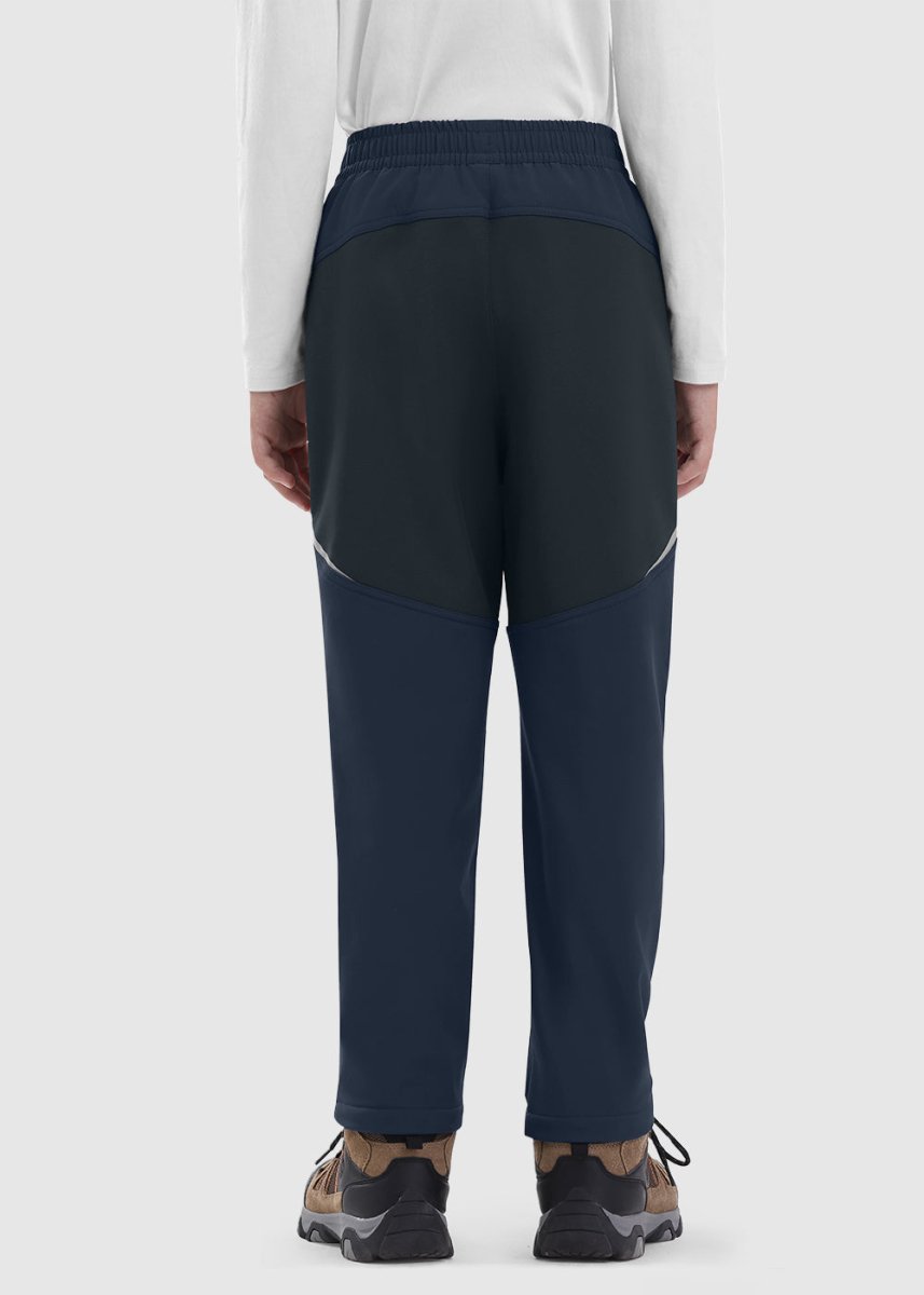 Boys' Outdoor Water Resistant Fleece - Lined Softshell Pants - TBMPOY