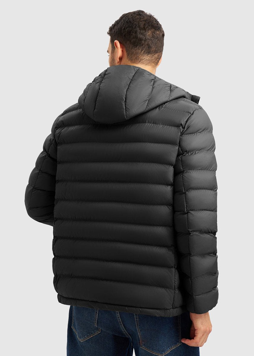 Men's Lightweight Puffer Hooded Jacket - TBMPOY