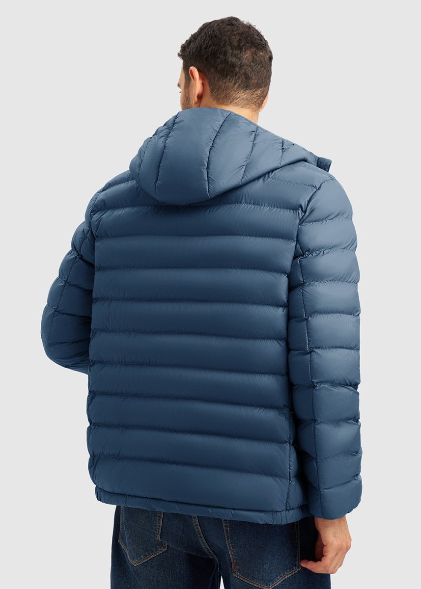 Men's Lightweight Puffer Hooded Jacket - TBMPOY