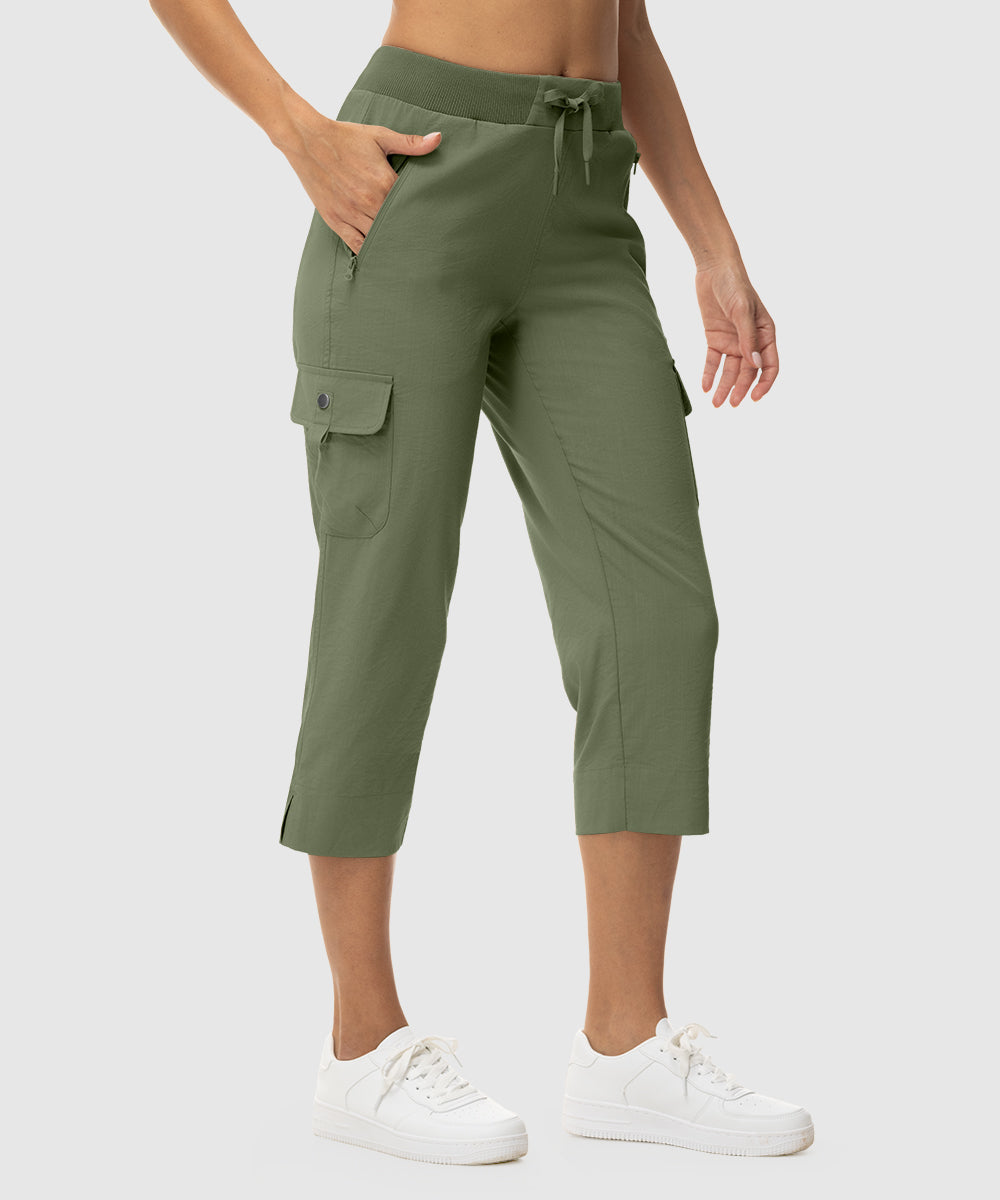 Women's Outdoor Athletic Travel Casual Cropped Pants - TBMPOY