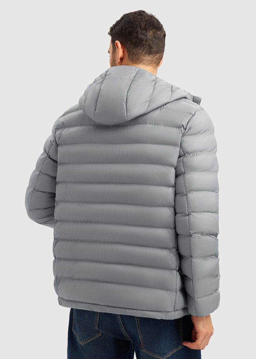 Men's Lightweight Puffer Hooded Jacket - TBMPOY