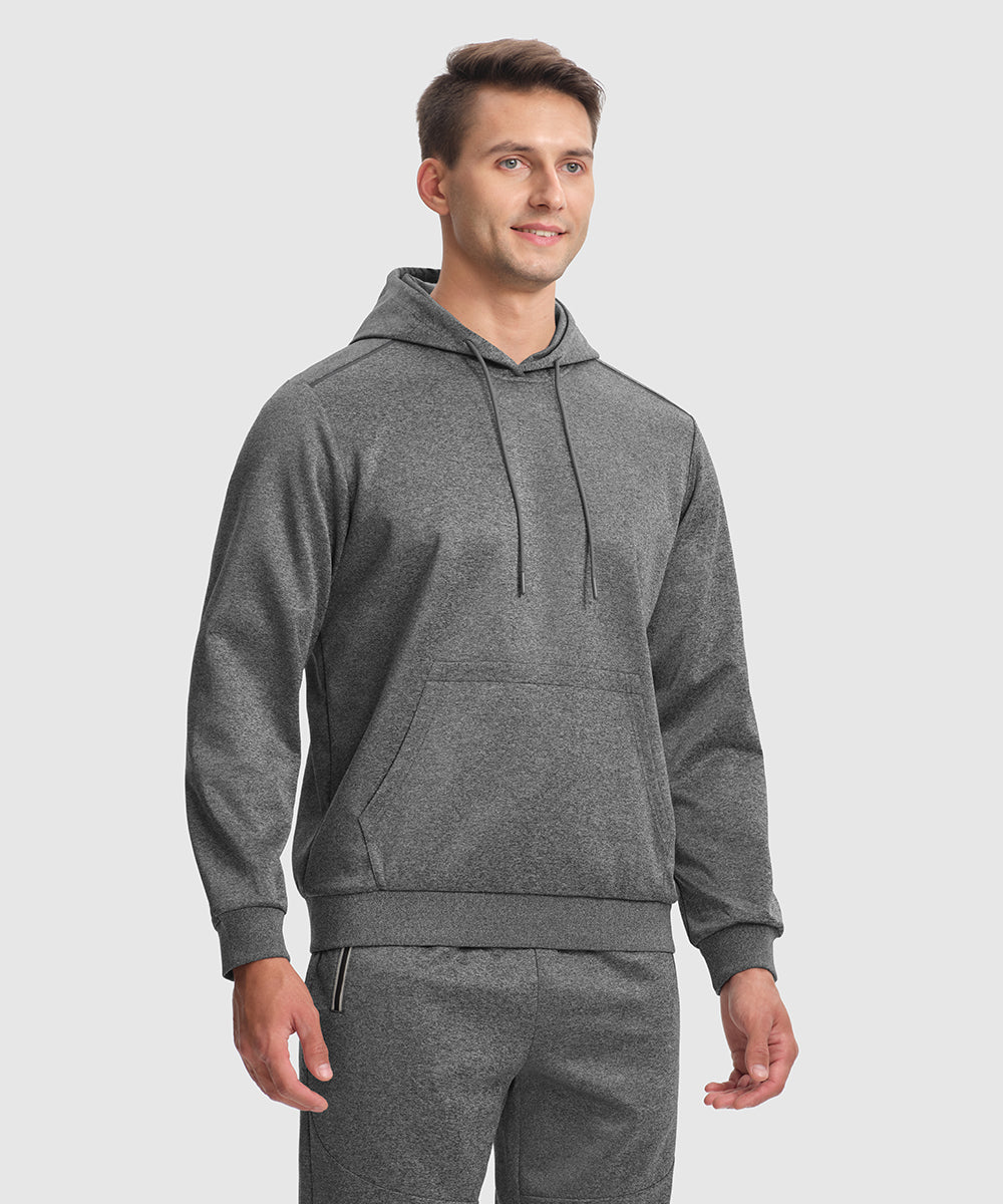 Men's Hooded Pullover and Rib Knit Cuff Pants Lounge Sets - TBMPOY