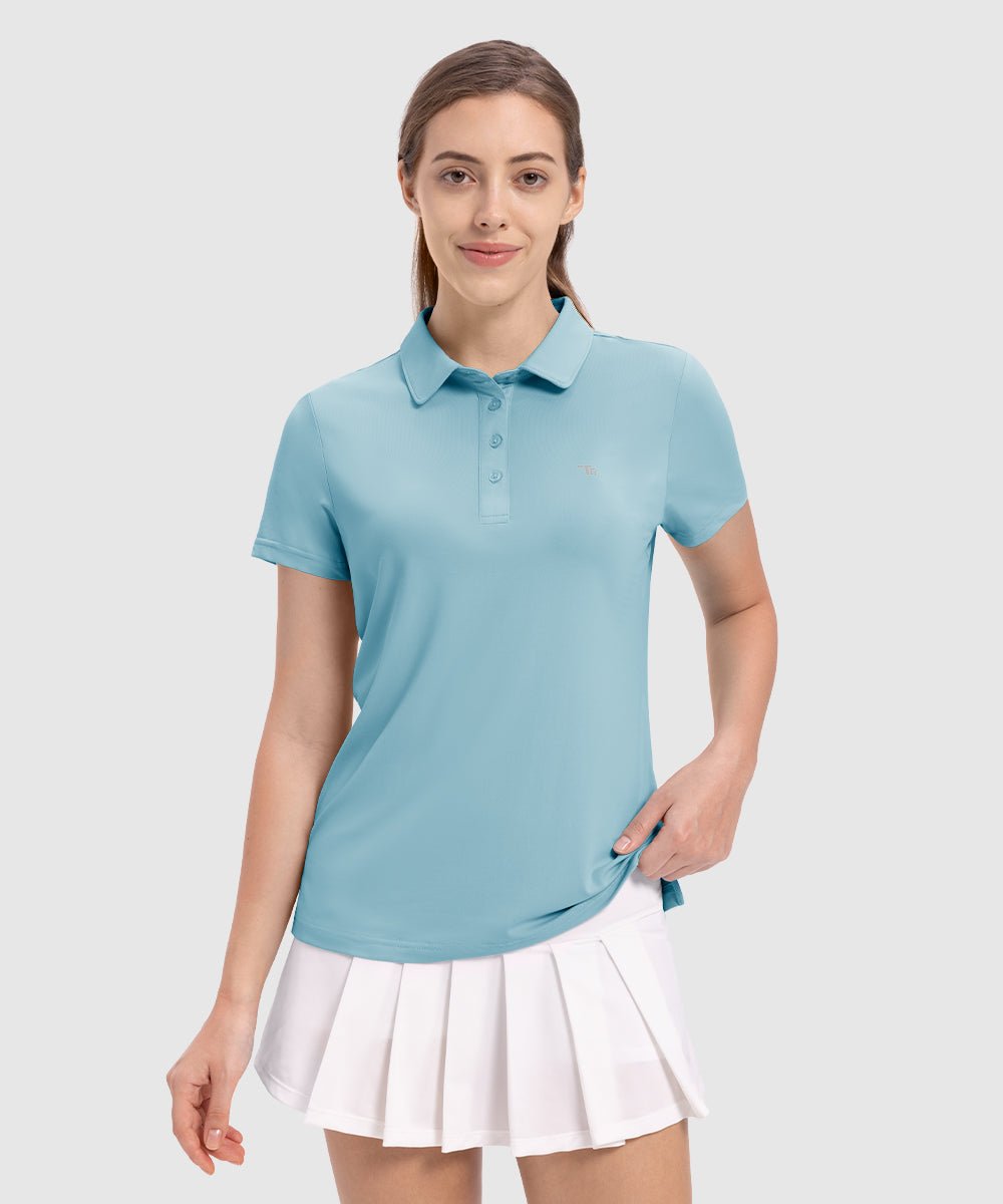 Women's 4 - Button Quick Dry Polo Shirts - TBMPOY