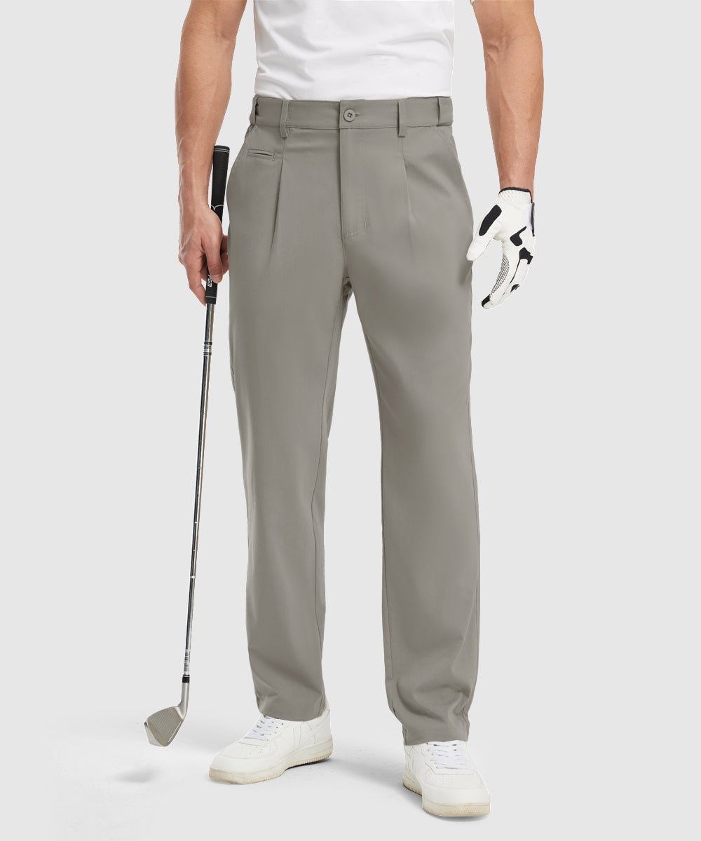 Mens Golf Classic Fit Flat Front Work Dress Pants - TBMPOY