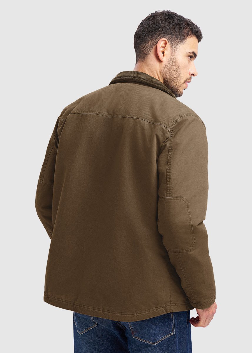 Men's Warm Corduroy Lapel Work Jacket - TBMPOY