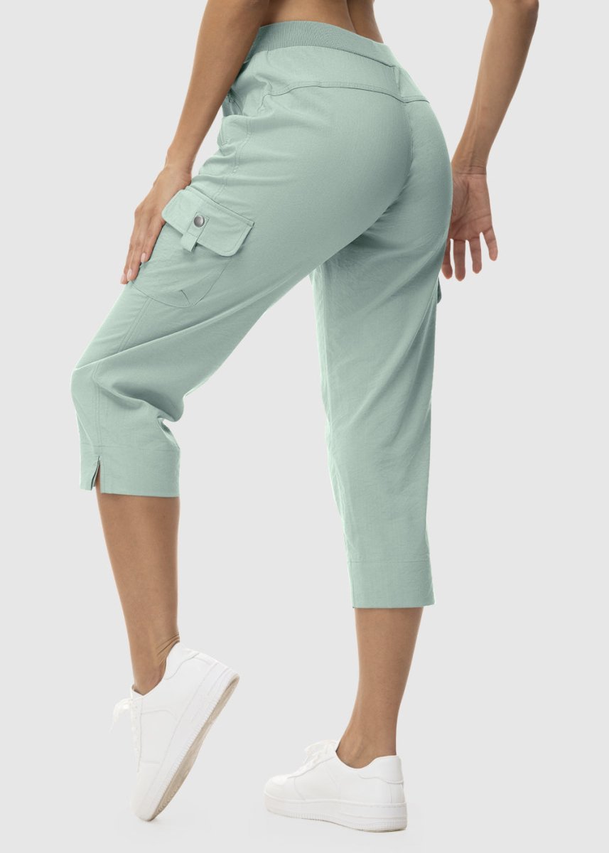 Women's Outdoor Athletic Travel Casual Cropped Pants - TBMPOY