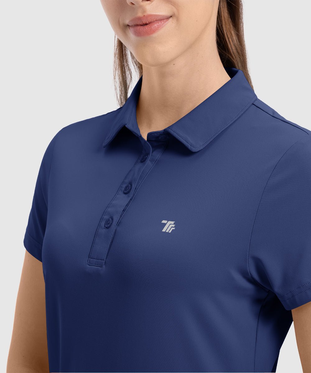 Women's 4 - Button Quick Dry Polo Shirts - TBMPOY