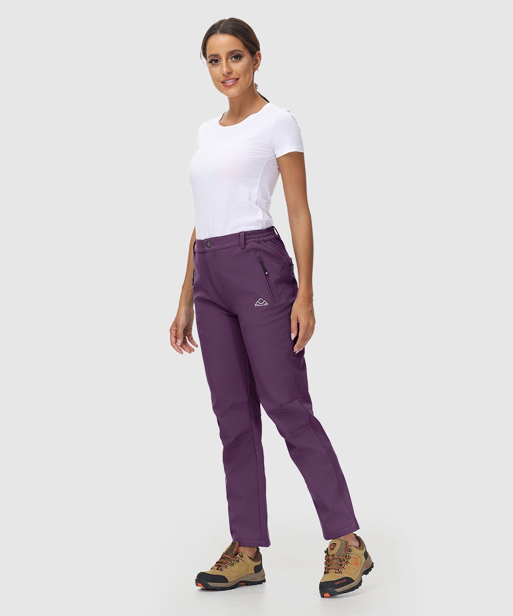Women's Water Resistant Softshell Fleece Pants - TBMPOY