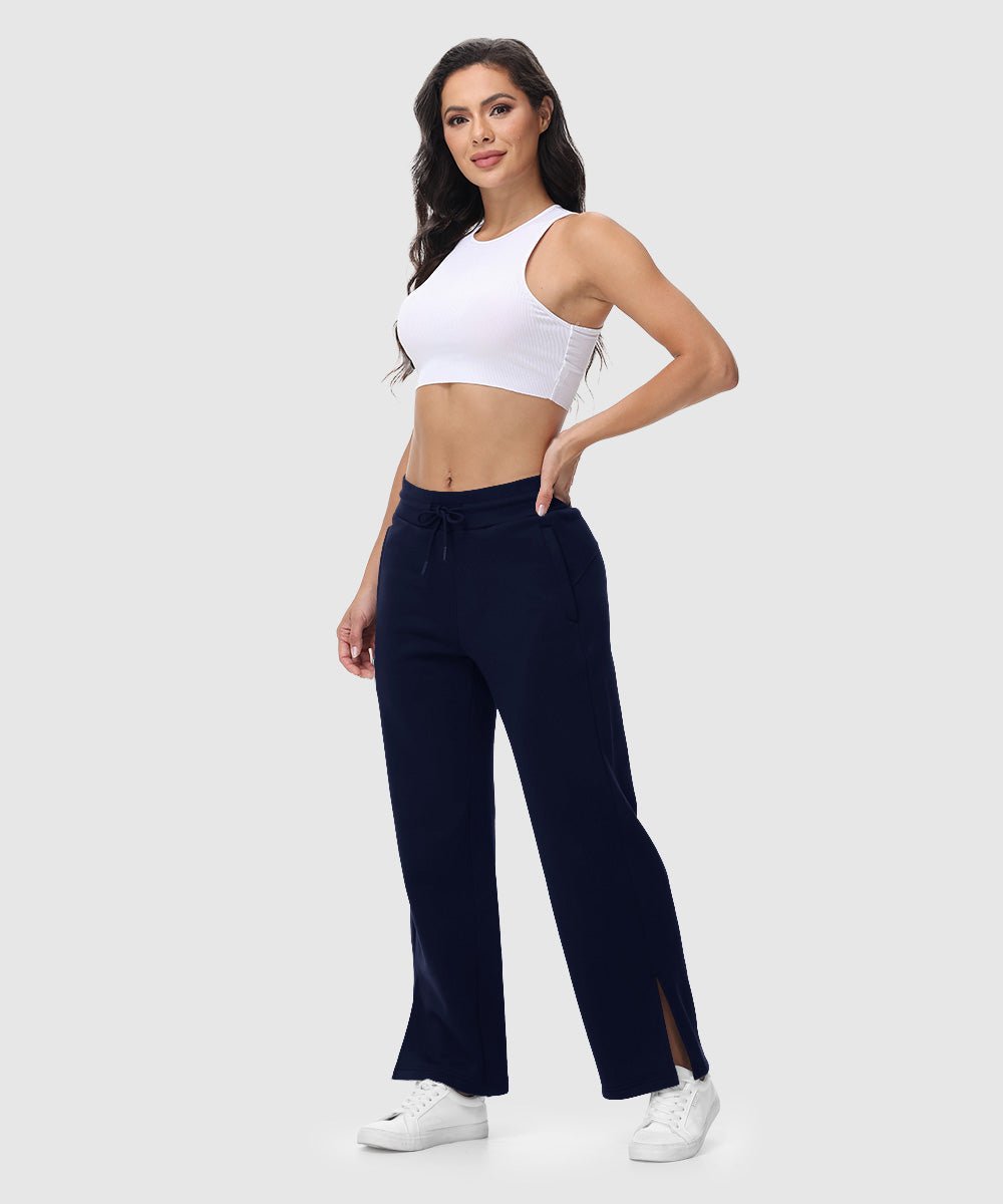 Women's Polar Fleece Straight Leg Sweatpants - TBMPOY