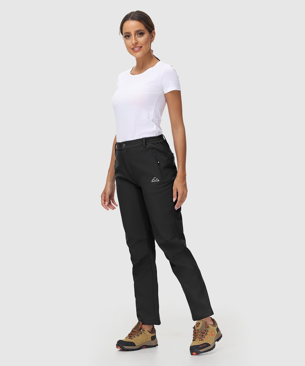 Women's Water Resistant Softshell Fleece Pants - TBMPOY