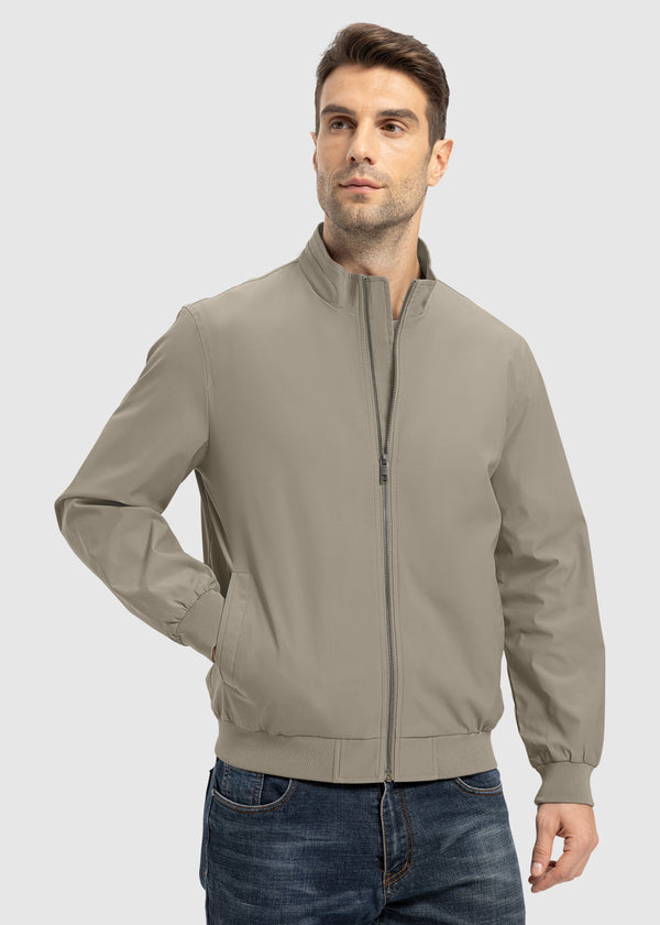 Men's Casual Lightweight Stand Collar Jacket