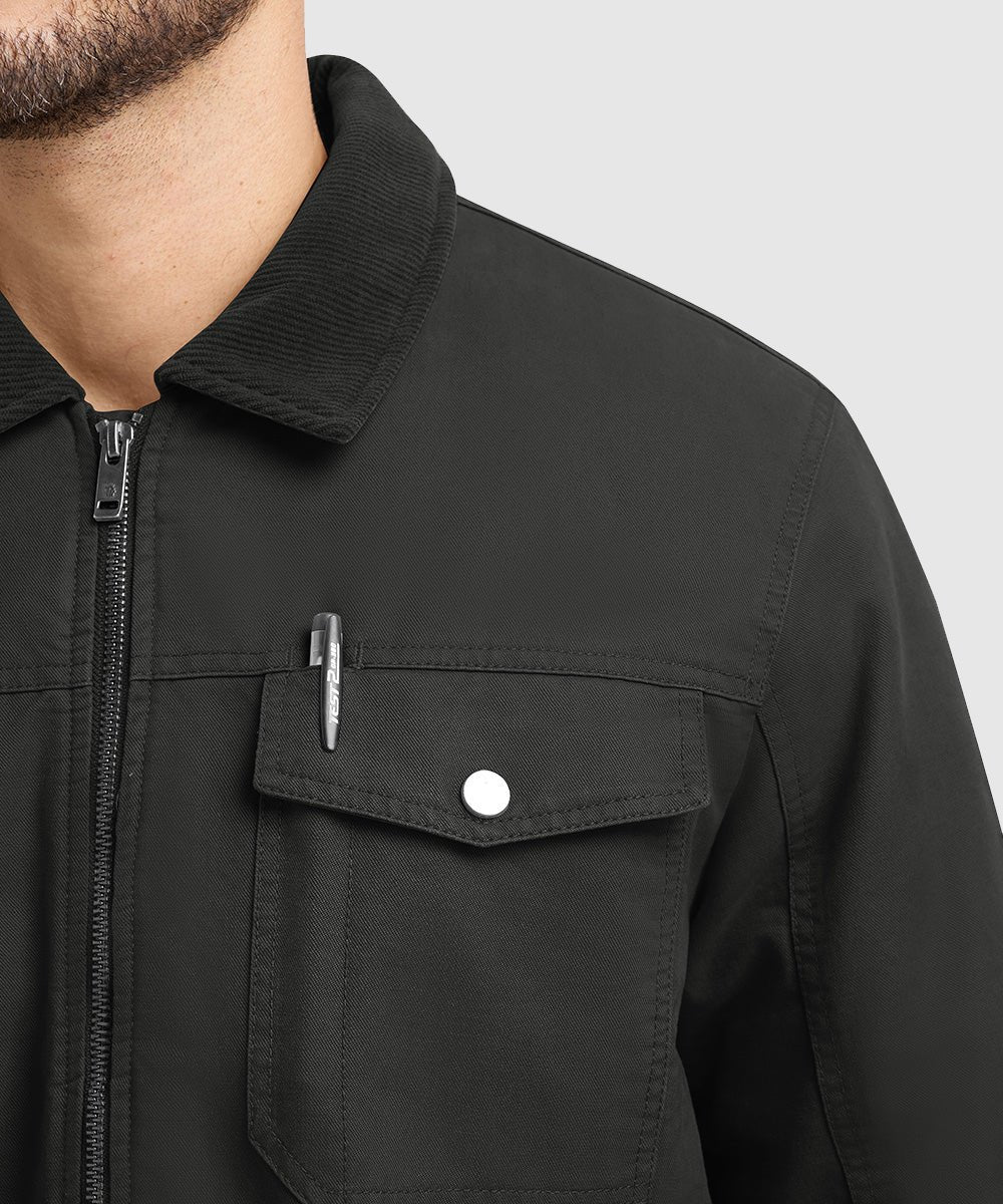 Men's Warm Corduroy Lapel Work Jacket - TBMPOY