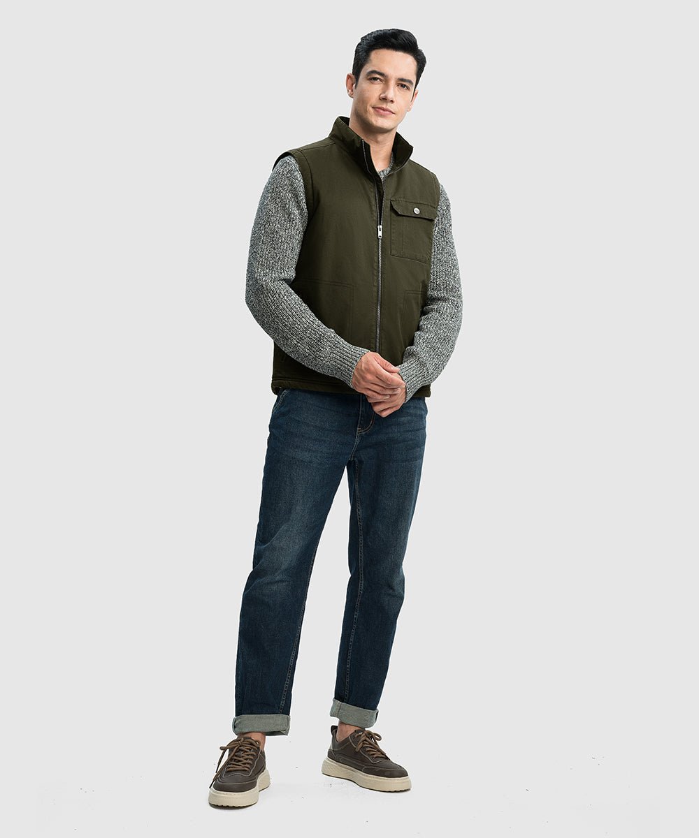 Men's Fleece Classic Workwear Thermal Vest - TBMPOY