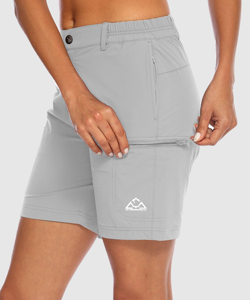 Women's Quick Dry Lightweight Stretchy Cargo Shorts--Plus - TBMPOY