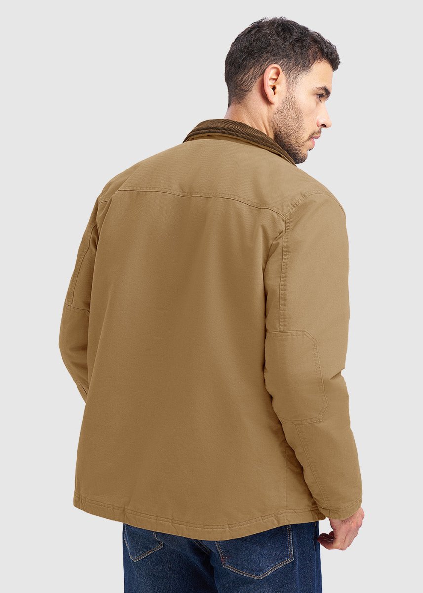 Men's Warm Corduroy Lapel Work Jacket - TBMPOY