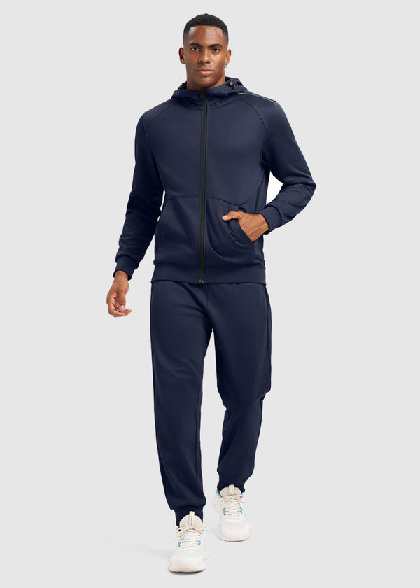 Men's Jogging Workout Gym Warm Up Suits With Hood