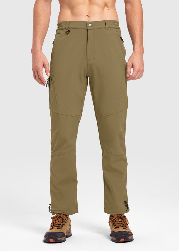 Men's Insulated Outdoor Composite Fleece Lined Hiking Pants