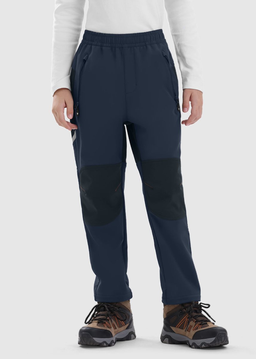Boys' Outdoor Water Resistant Fleece - Lined Softshell Pants - TBMPOY