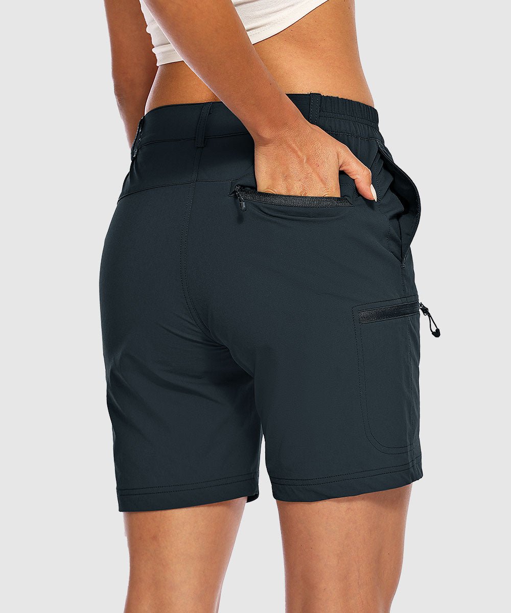 Women's Quick Dry Lightweight Stretchy Cargo Shorts--Plus - TBMPOY