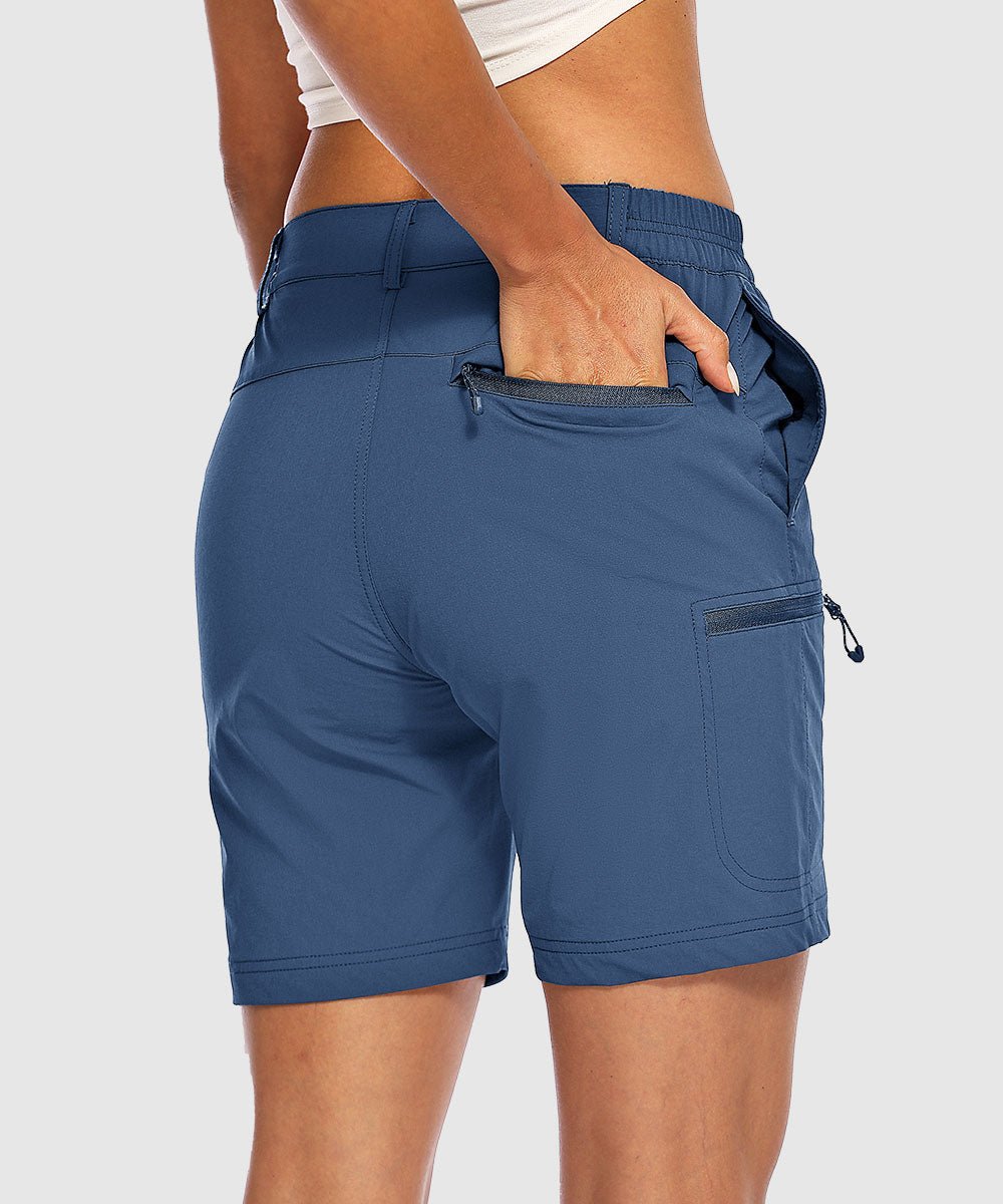 Women's Quick Dry Lightweight Stretchy Cargo Shorts--Plus - TBMPOY