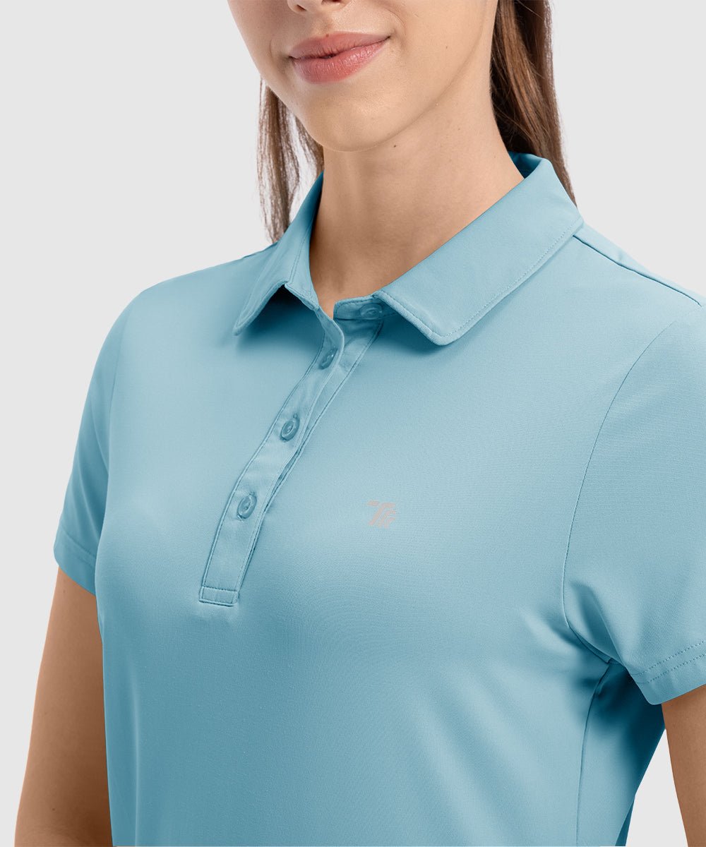 Women's 4 - Button Quick Dry Polo Shirts - TBMPOY