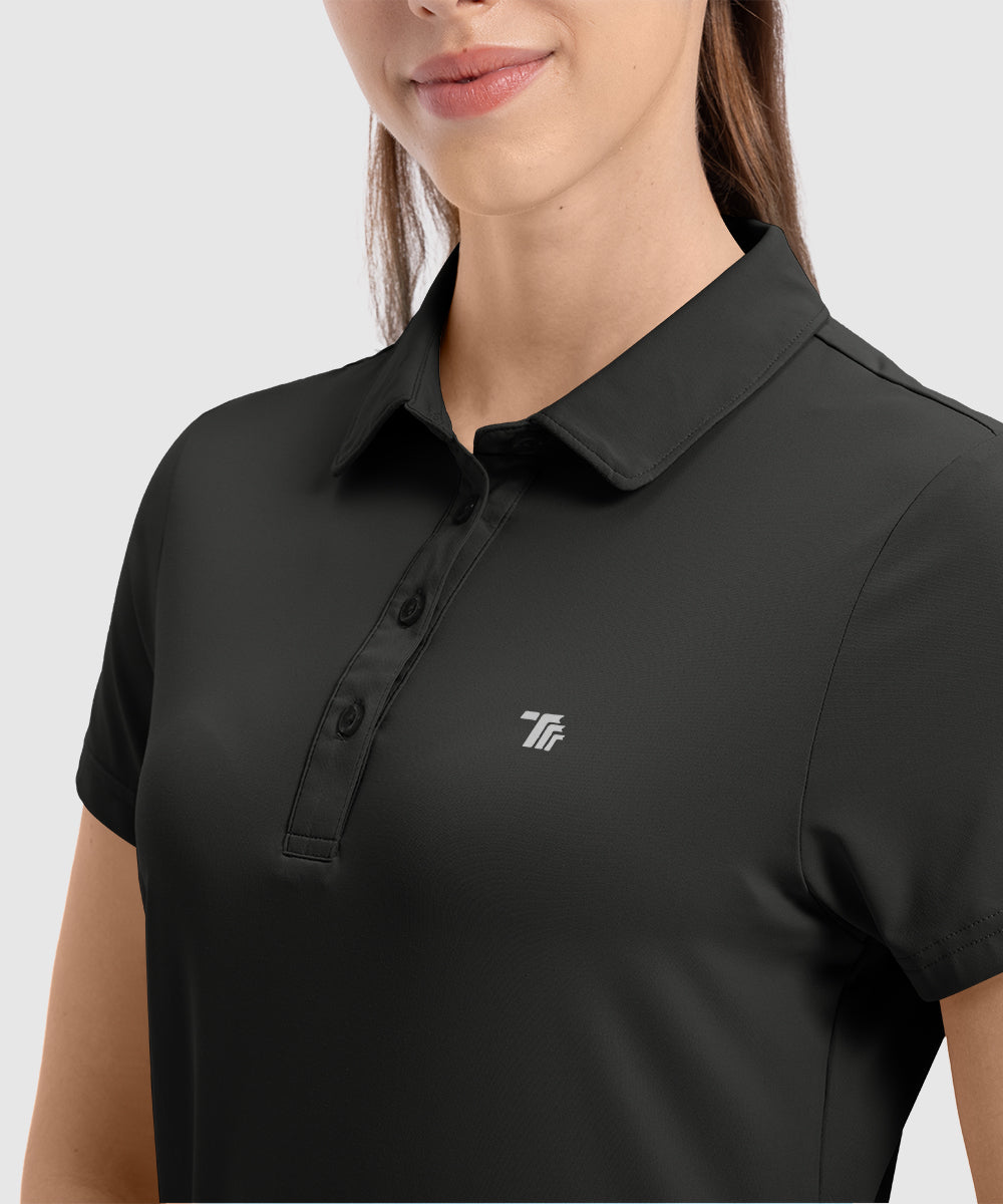 Women's 4 - Button Quick Dry Polo Shirts - TBMPOY