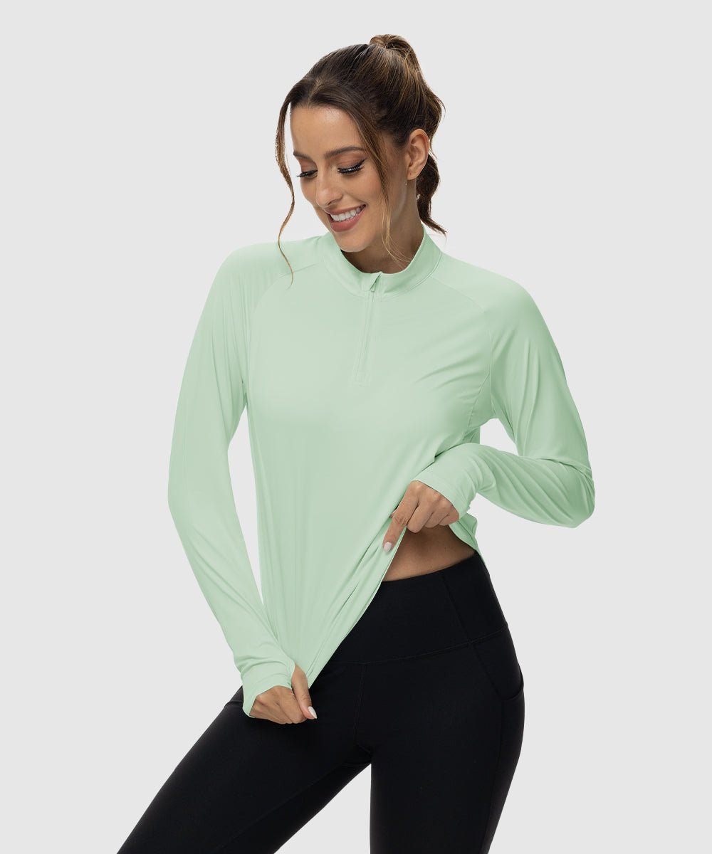 Women's Quarter Zip Sun Protection Garment - TBMPOY