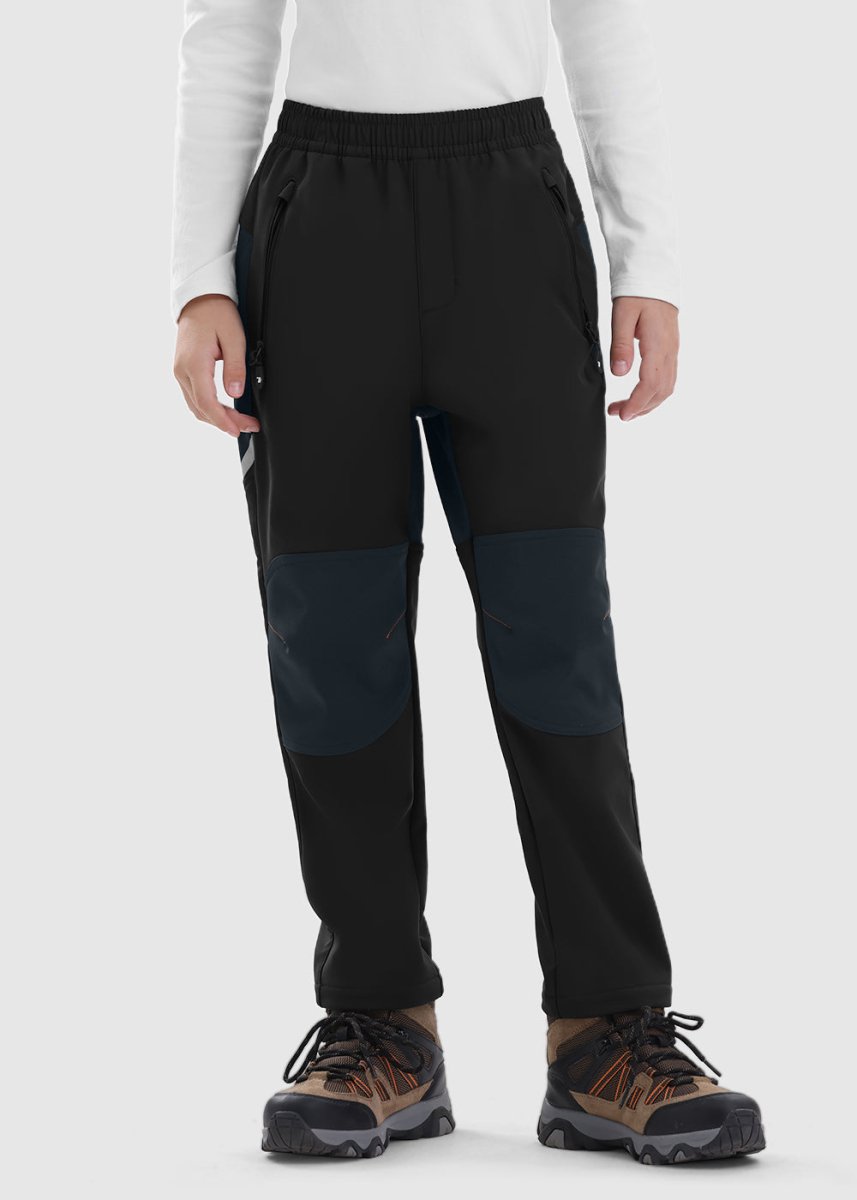 Boys' Outdoor Water Resistant Fleece - Lined Softshell Pants - TBMPOY