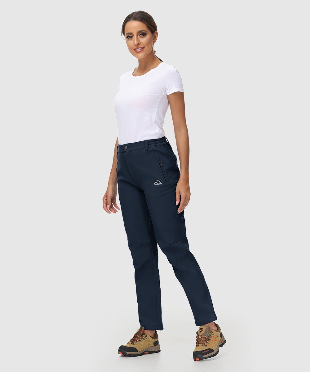 Women's Water Resistant Softshell Fleece Pants - TBMPOY