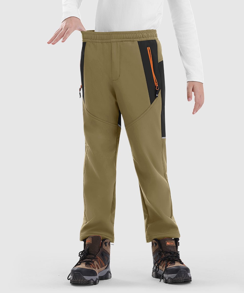 Boys' Outdoor Fleece - Lined Hiking Pants - TBMPOY