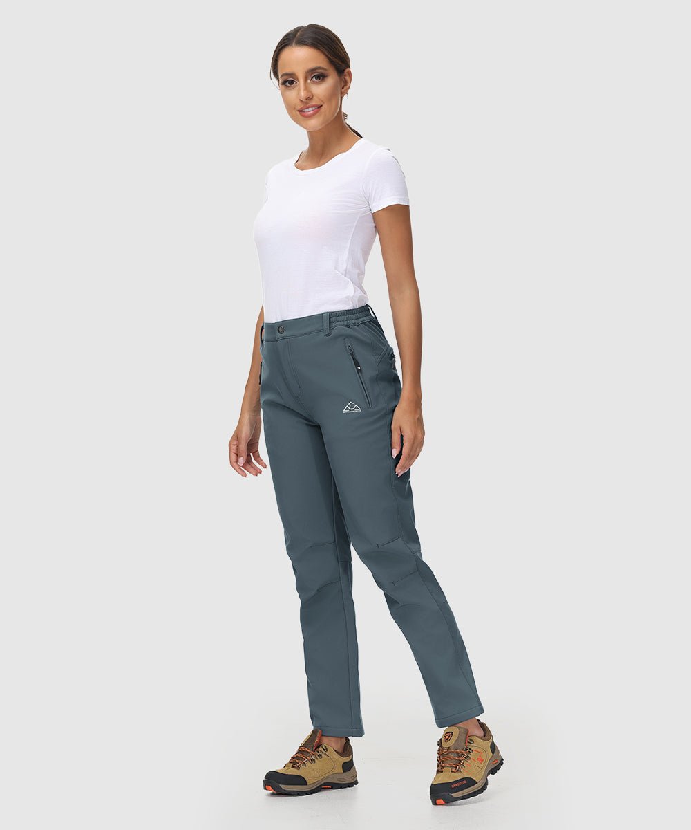 Women's Water Resistant Softshell Fleece Pants - TBMPOY
