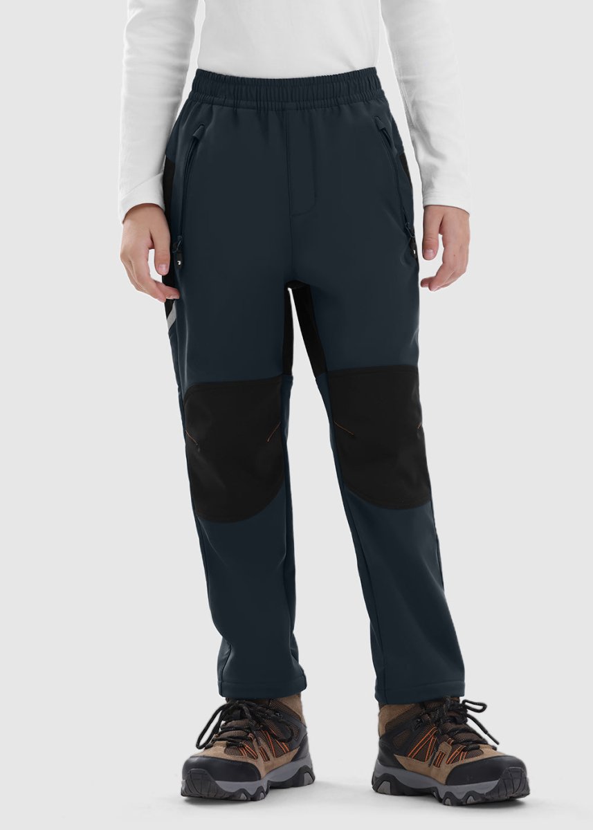 Boys' Outdoor Water Resistant Fleece - Lined Softshell Pants - TBMPOY