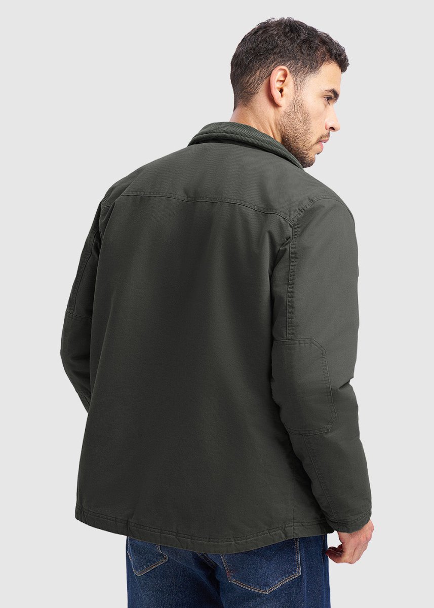 Men's Warm Corduroy Lapel Work Jacket - TBMPOY