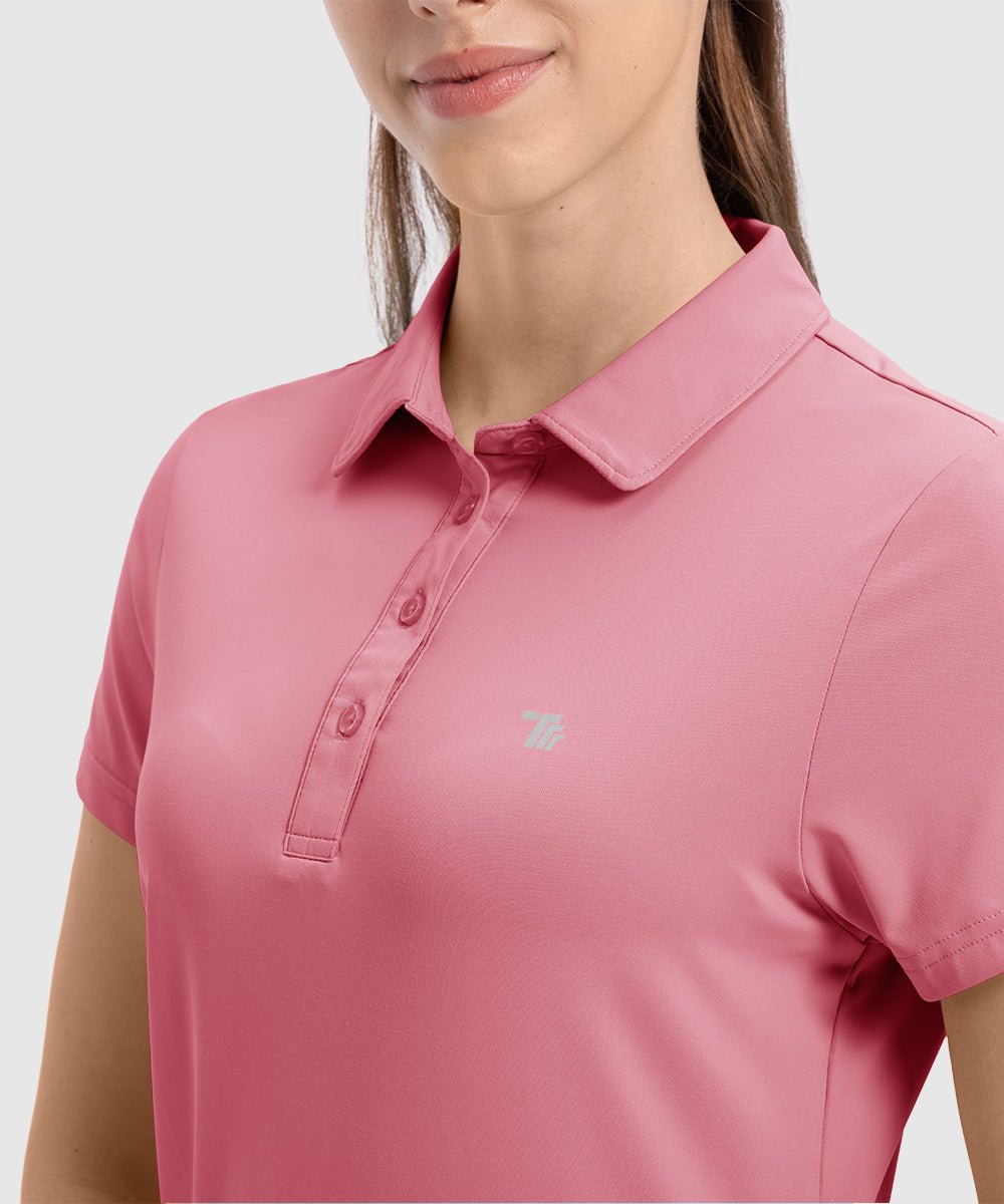 Women's 4 - Button Quick Dry Polo Shirts - TBMPOY