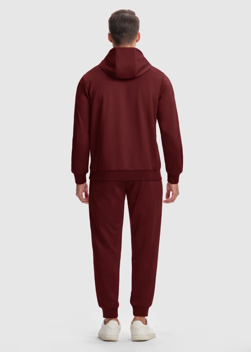 Men's Hooded Pullover and Rib Knit Cuff Pants Lounge Sets - TBMPOY