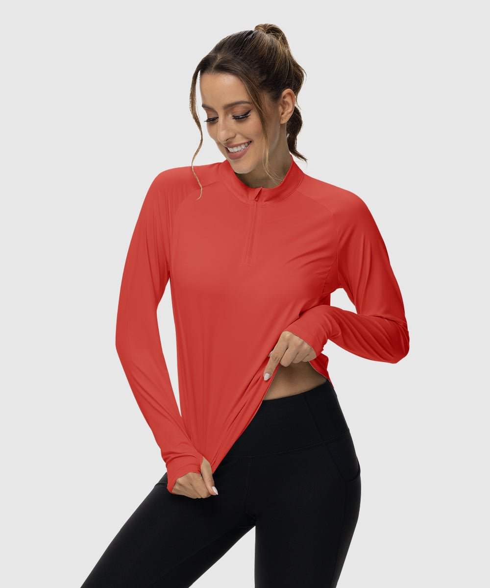 Women's Quarter Zip Sun Protection Garment - TBMPOY