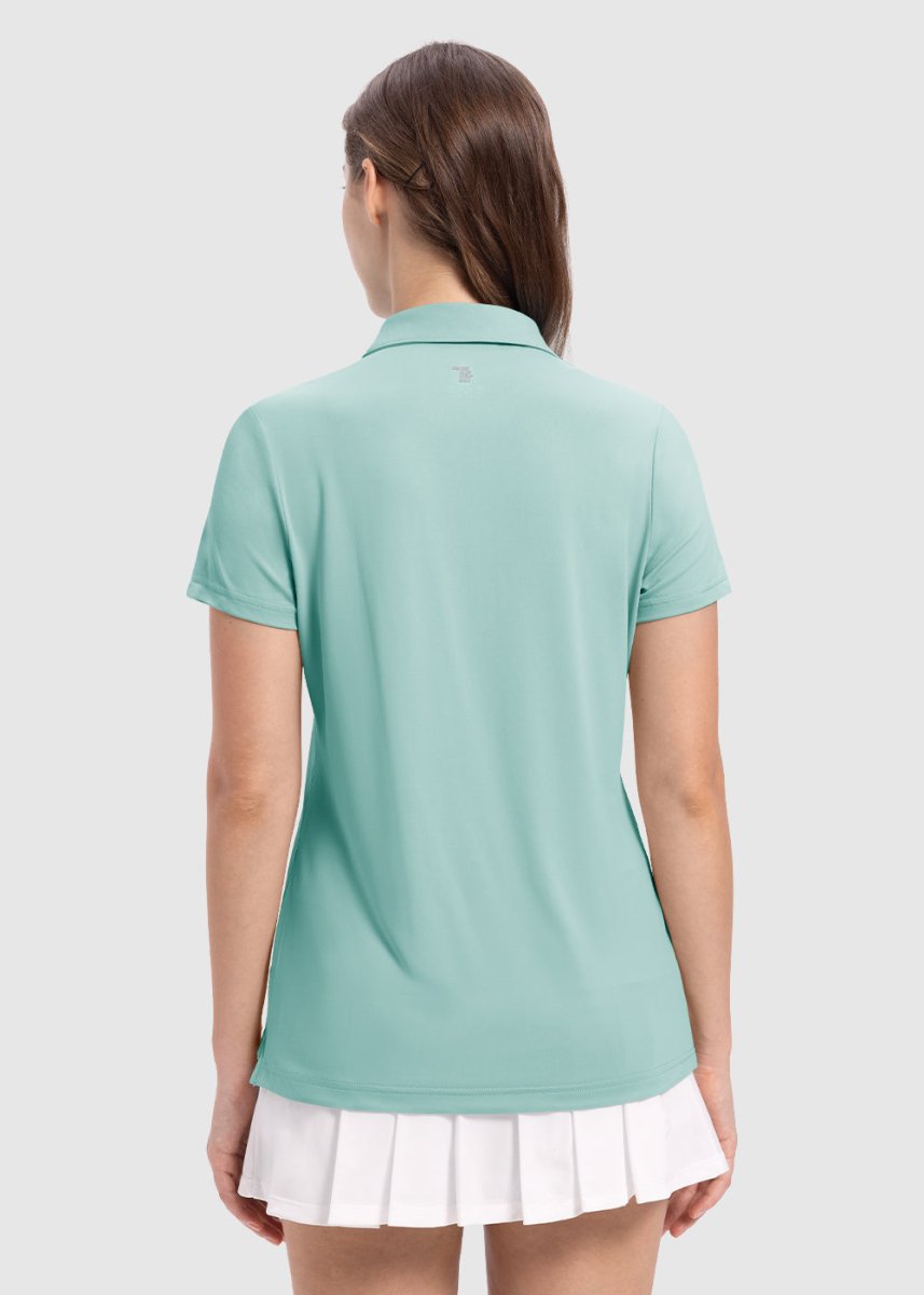 Women's 4 - Button Quick Dry Polo Shirts - TBMPOY