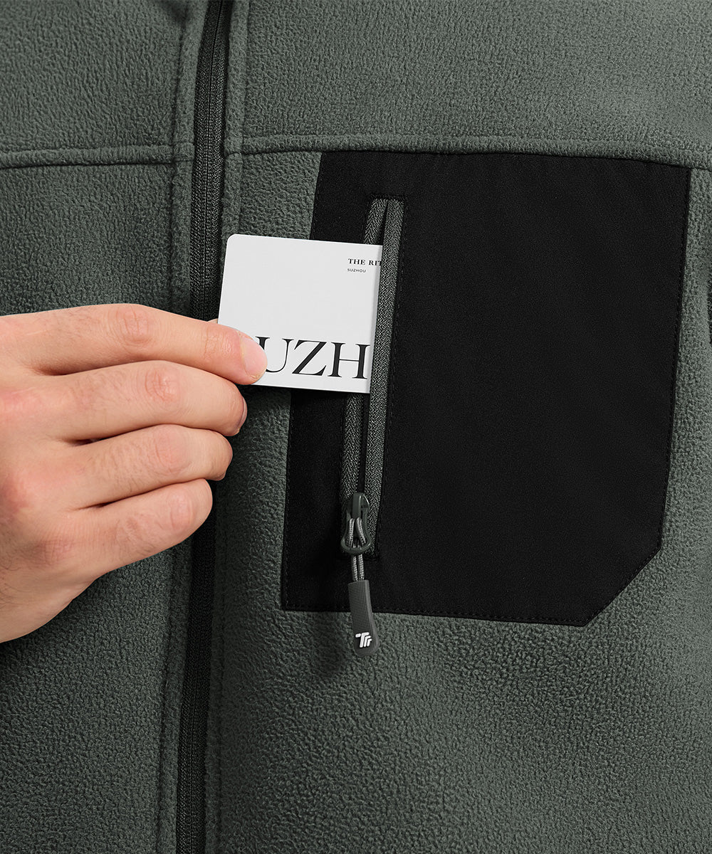 Men's Chest Pocket Fleece Jacket - TBMPOY