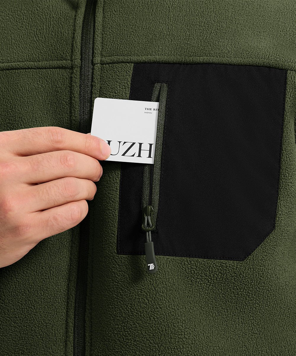 Men's Chest Pocket Fleece Jacket - TBMPOY