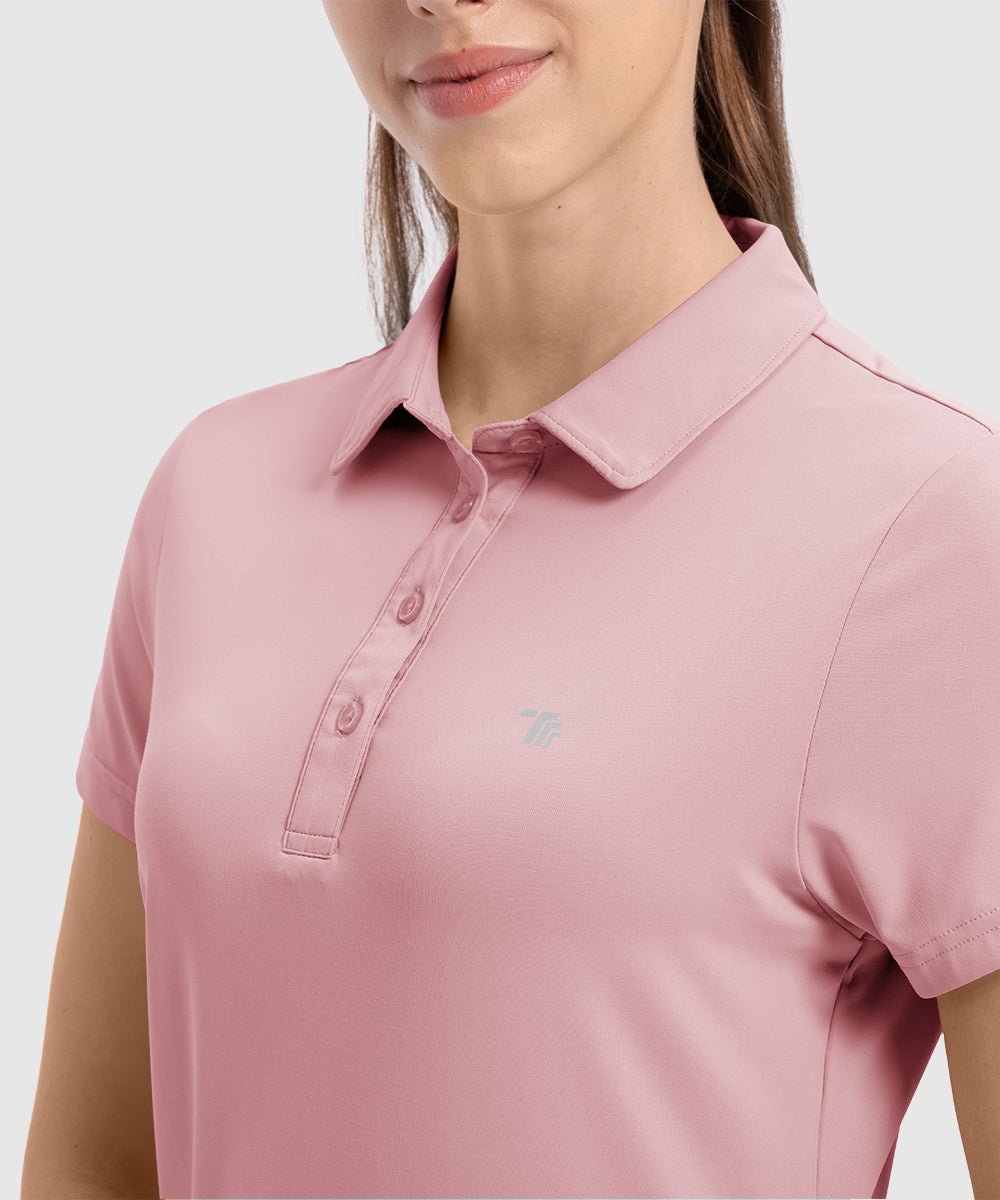 Women's 4 - Button Quick Dry Polo Shirts - TBMPOY