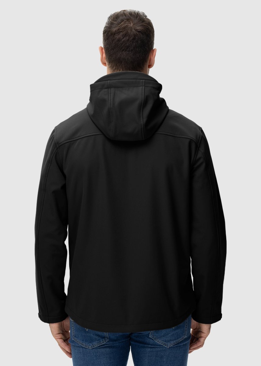 Men's Water - Resistant Softshell Fleece Lined Hooded Jacket - TBMPOY