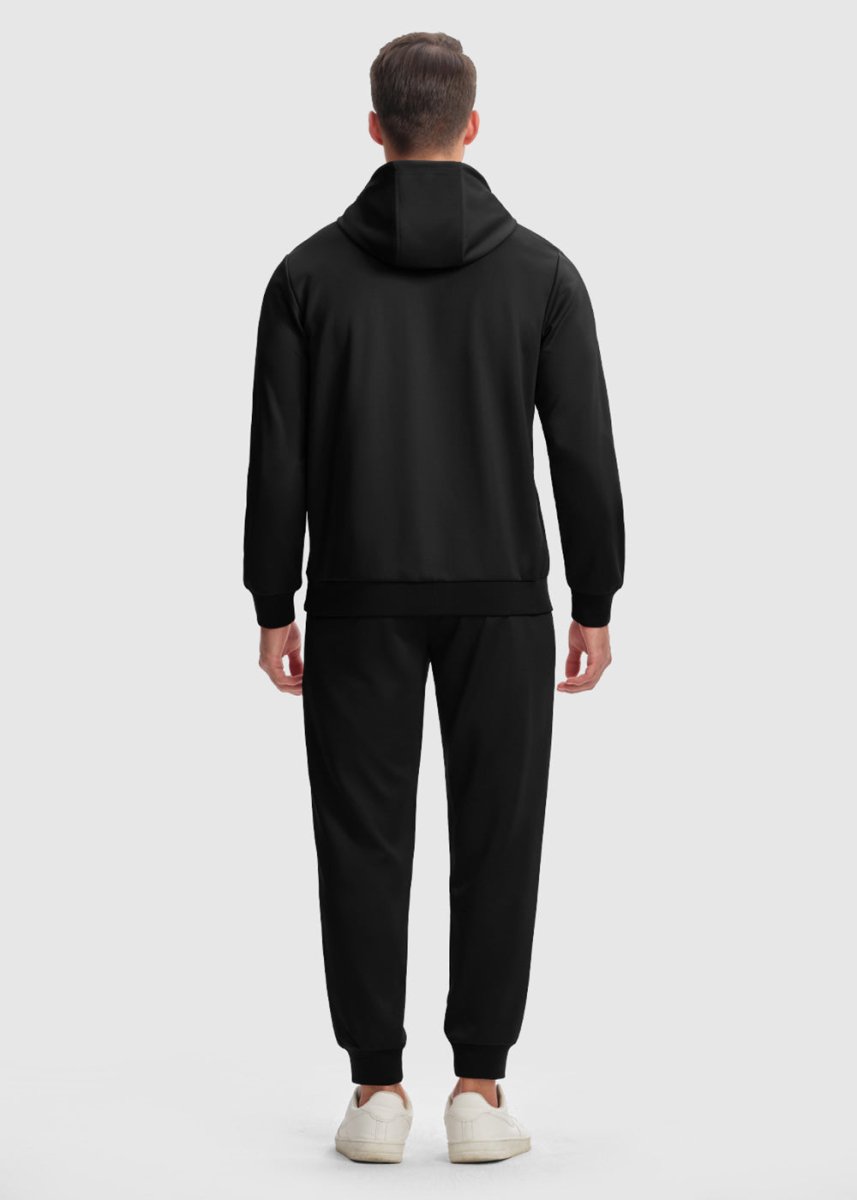 Men's Hooded Pullover and Rib Knit Cuff Pants Lounge Sets - TBMPOY