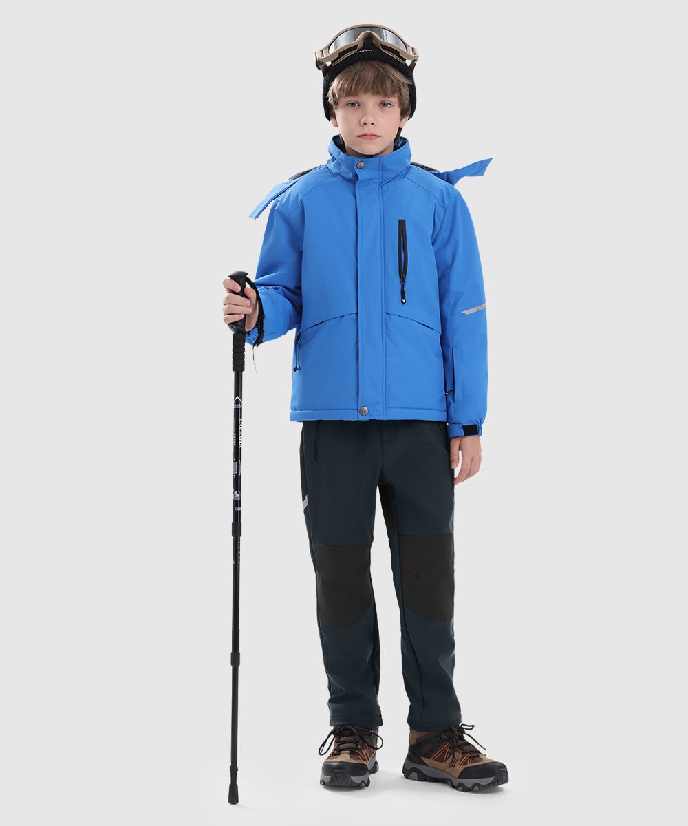 Boys' Outdoor Water Resistant Fleece - Lined Softshell Pants - TBMPOY