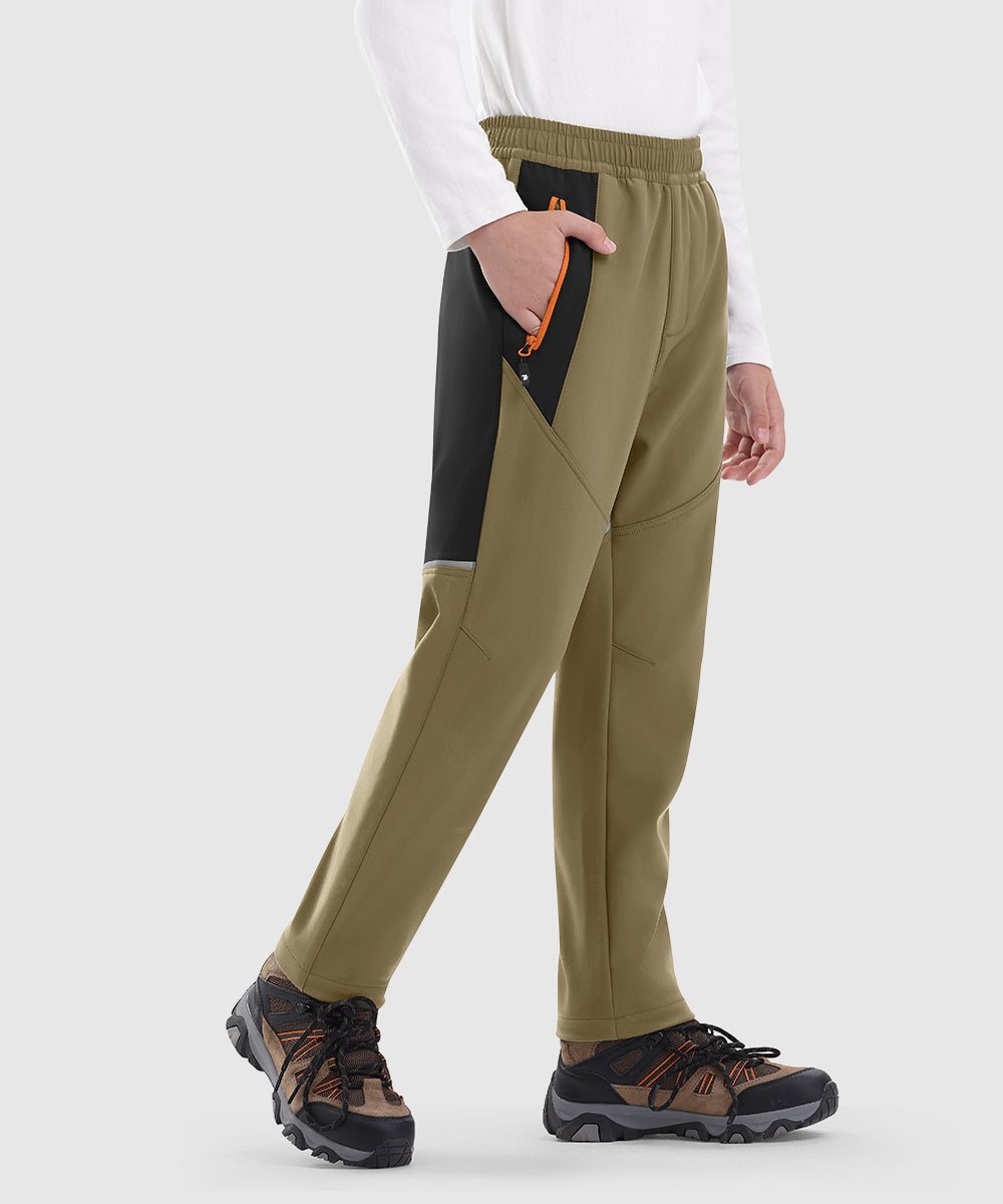 Boys' Outdoor Fleece - Lined Hiking Pants - TBMPOY