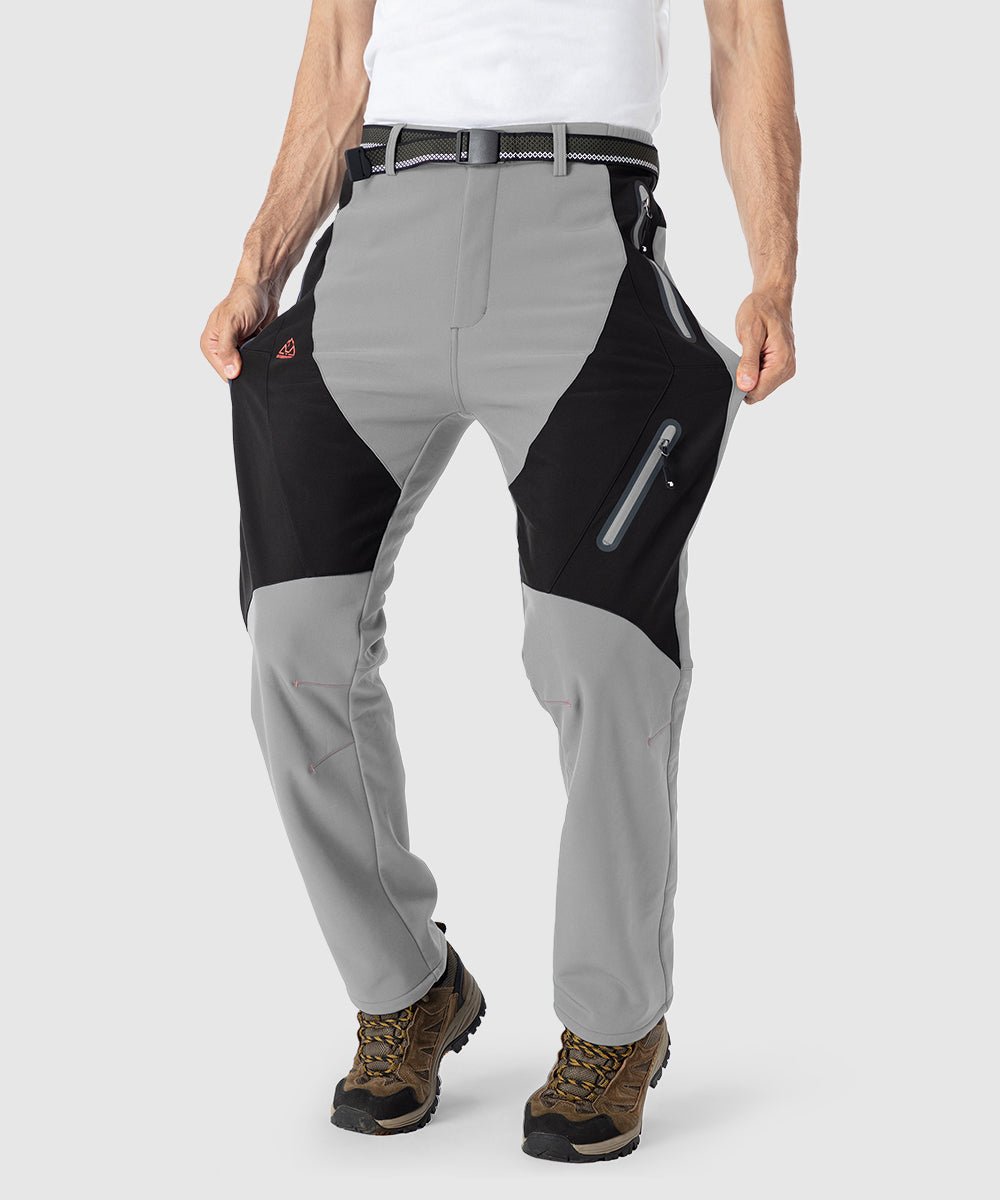 Men's Insulated Water Resistant Warm Fleece Lined Ski Pants - TBMPOY